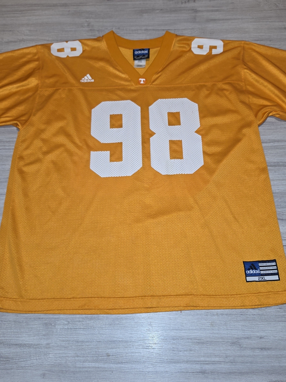 Vintage Adidas Tennessee Football Jersey #98 Adult Orange Size XXL B7